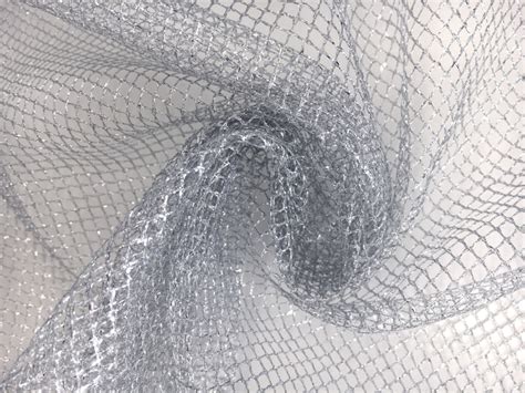 silver metallic mesh fabric|metallic deco mesh.